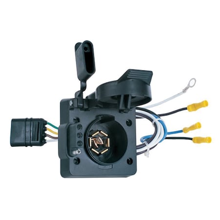 Husky Towing Husky Towing 13165; 7 Way Blade and 4 Way Dual to 4 Way Flat Connector; With Mounting Bracket 13165